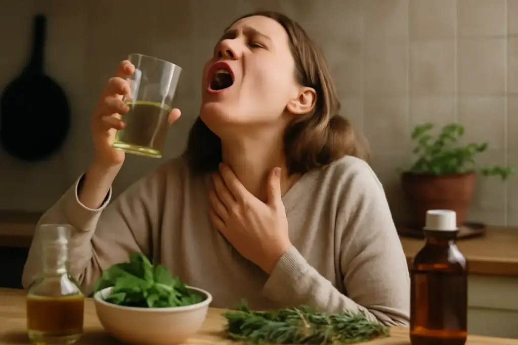 Gargarismi con erbe officinali per mal di gola: la combinazione che funziona davvero a casa