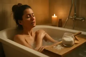 Bagno caldo con sali naturali: il supporto per il rilassamento muscolare dopo una giornata impegnativa